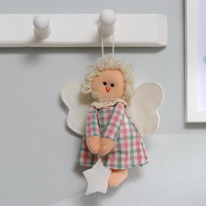 Кукла интерьерная «Ангелочек», с звездой в руках, цвета МИКС - фото 1905418226