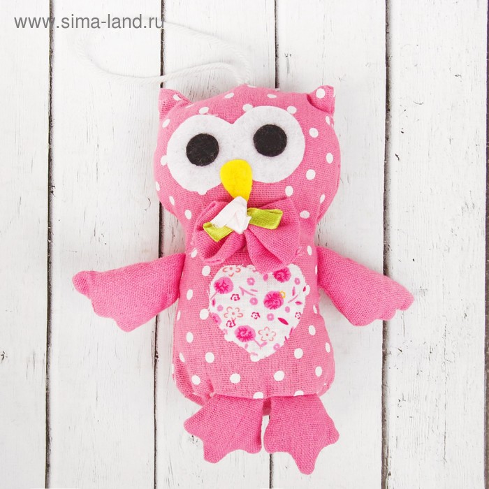 Мягкая игрушка "Совёнок" с сердцем, цвета МИКС - Фото 1