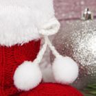 Конфетница «Сапожок», вязаный с помпонами - Фото 2