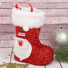 Подарочная упаковка «Сапожок», Дед Мороз, красный цвет - фото 320296973