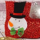 Подарочная упаковка "Сапожок" снеговик, красный цвет - Фото 2