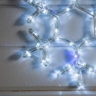 Светодиодная фигура «Снежинка», 39 см, дюралайт, 72 LED, 220 В, мерцание, свечение белый/синий - Фото 3