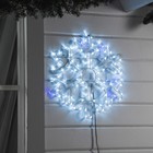 Светодиодная фигура «Снежинка», 52 см, дюралайт, 96 LED, 220 В, мерцание, свечение белый/синий - фото 10263739