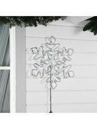 Светодиодная фигура «Снежинка», 54 см, дюралайт, 120 LED, 220 В, мерцание, свечение синий/белый - Фото 7