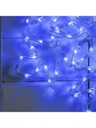 Светодиодная фигура «Снежинка», 54 см, дюралайт, 120 LED, 220 В, мерцание, свечение синий/белый - Фото 8