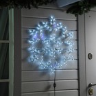 Светодиодная фигура «Снежинка», 69 см, дюралайт, 144 LED, 220 В, мерцание, свечение белый/синий - фото 318627741