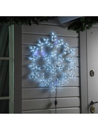 Светодиодная фигура «Снежинка», 69 см, дюралайт, 144 LED, 220 В, мерцание, свечение белый/синий - Фото 6
