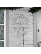 Светодиодная фигура «Снежинка», 69 см, дюралайт, 144 LED, 220 В, мерцание, свечение белый/синий - Фото 7