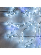 Светодиодная фигура «Снежинка», 69 см, дюралайт, 144 LED, 220 В, мерцание, свечение белый/синий - Фото 8