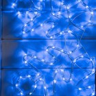 Светодиодная фигура «Снежинка», 80 см, дюралайт, 192 LED, 220 В, мерцание, свечение синий/белый - фото 9314575