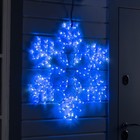 Светодиодная фигура «Снежинка», 85 см, дюралайт, 264 LED, 220 В, мерцание, свечение белый/синий - фото 8574627