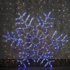 Фигура из дюралайта "Снежинка" 85х85 см, 264/44 LED, мерцание, 220V, СИНИЙ-БЕЛЫЙ - Фото 1