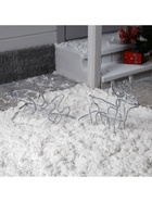 Светодиодная фигура «Олень с санями», олень: 48×48×22 см, сани: 45×23×23 см, дюралайт, 216 LED, 220 В, мерцание, свечение белое/синее - Фото 7