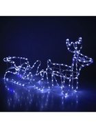 Фигура дюр."Олень с санями" О:48х19х48см, С:42х23х48см 216/36 LED,мерцание,220V БЕЛЫЙ-СИНИЙ - фото 809313170