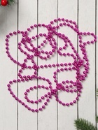 Бусы на ёлку «Шар», длина 2.7 м, d=7 мм, малиновые - Фото 5