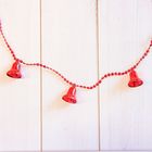 Бусы на ёлку 2,7 м "Колокольчики" d-7 мм, красные - Фото 2