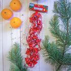 Бусы на ёлку 2,7 м "Колокольчики" d-7 мм, красные - Фото 3