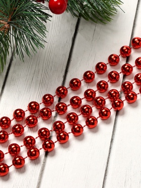 {{photo.Alt || photo.Description || 'Бусы на ёлку «Шары», длина 2.7 м, d=7 мм, красные'}}