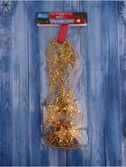 Бусы на ёлку «Звёзды», длина 2.7 м, d=40 мм, золотистые - Фото 3