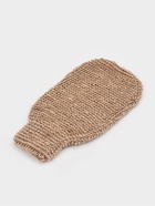 Мочалка - варежка для тела Доляна, массажная, 22×11 см, бежевая - Фото 1