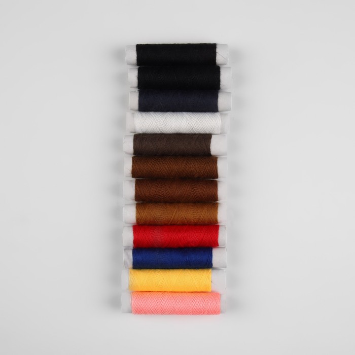 Швейный набор, 45 предметов, в сумочке ПВХ, 7,5 × 7,5 × 16,5 см,цвет МИКС - фото 1895117524