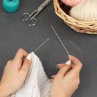 Спицы для вязания, круговые, с пластиковой леской, d = 2 мм, 10/40 см, с иглой - Фото 3