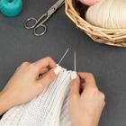 Спицы для вязания, круговые, с пластиковой леской, d = 2,5 мм, 9/40 см, с иглой - Фото 4