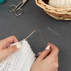 Спицы для вязания, круговые, с пластиковой леской, d = 3,5 мм, 10/40 см, с иглой - Фото 3