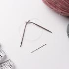 Спицы для вязания, круговые, с пластиковой леской, d = 4 мм, 10/40 см, с иглой - Фото 2