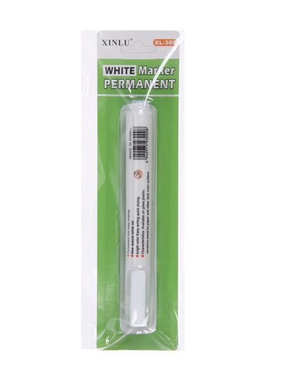 Маркер перманентный, белый, узел 3.0 мм