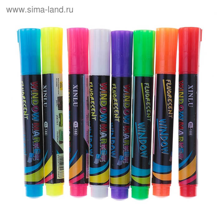 Маркер меловой для стекла, LED, МИКС - Фото 1