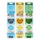 Карандаш чернографитный твёрдость НВ «Фрукты/Ягоды» с ластиком, корпус круглый, шестигранный, МИКС, цена за 1 штуку - Фото 14