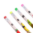 Карандаш чернографитный твёрдость НВ «Фрукты/Ягоды» с ластиком, корпус круглый, шестигранный, МИКС, цена за 1 штуку - Фото 7