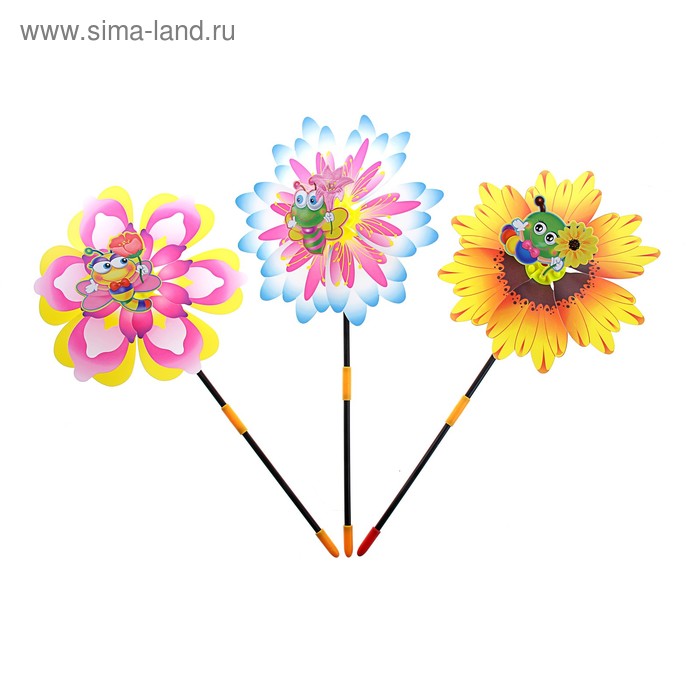 Ветерок "Букашки на цветке", цвета МИКС - Фото 1