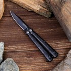 Нож-бабочка «Дракон», 17.5 см, клинок 69 мм/1 мм, черный - Фото 1