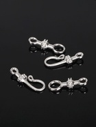 Замок-крючок с ответной частью «Крюк», 2 шт. цвет серебро - Фото 5