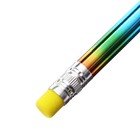 Карандаш чернографитный с ластиком «Голограмма» Calligrata, твёрдость НВ, МИКС - Фото 4