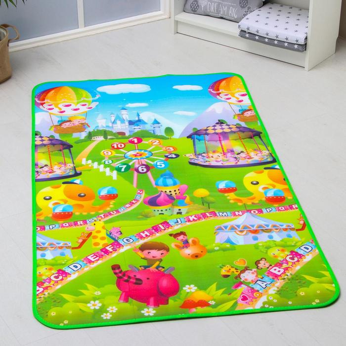 Игровой коврик для детей на фольгированной основе «Карусель», размер 180х100x0,5 см, Крошка Я - фото 1908325142