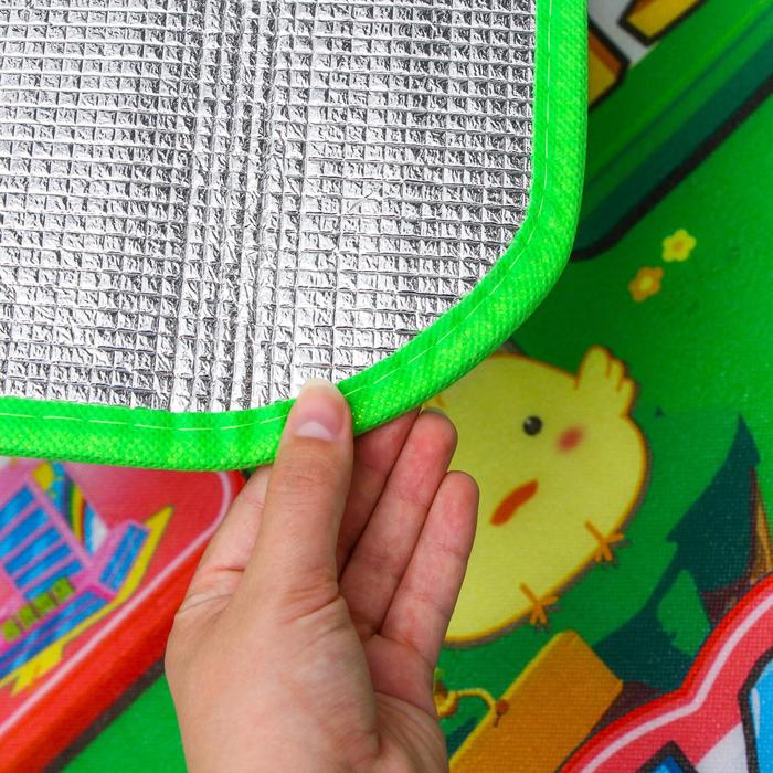 Игровой коврик для детей на фольгированной основе «Дороги», размер 116х90x0,5 см, Крошка Я - фото 1889213948