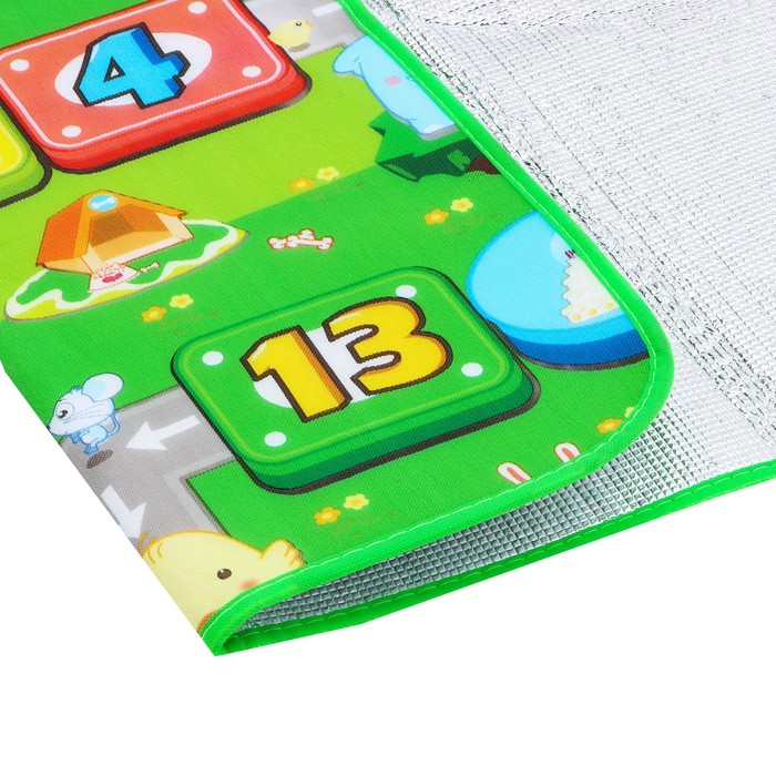 Игровой коврик для детей на фольгированной основе «Дороги», размер 116х90x0,5 см, Крошка Я - фото 1889213953