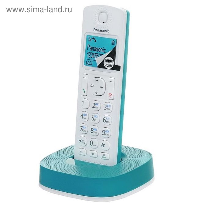 Телефон Panasonic KX-TGC310 RUC DECТ AOH, монофония, монохромный, белый-голубой - Фото 1