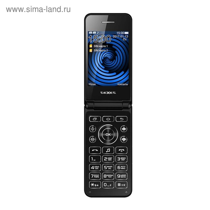 Сотовый телефон Texet  TM-400, черный - Фото 1
