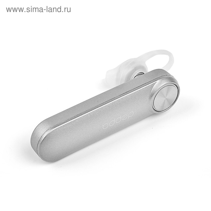 Bluetooth-гарнитура Deppa Headset Pro, вкладыш, моно, BT v4.1, 180 мАч, цвет серебро - Фото 1