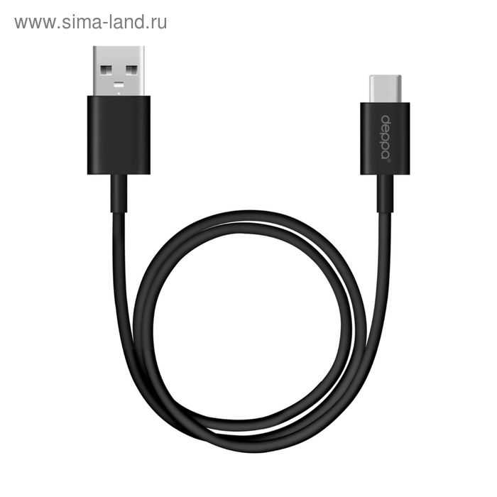 Кабель Deppa (72206) USB - USB Type-C, USB 3.0, 1.2м, черный - Фото 1