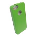 Чехол Melkco для iPhone 5/5S/SE с окошком, натуральная кожа, зеленый - Фото 3