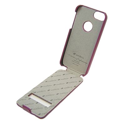 Чехол Melkco для iPhone 5/5S/SE с окошком, натуральная кожа, пурпурный