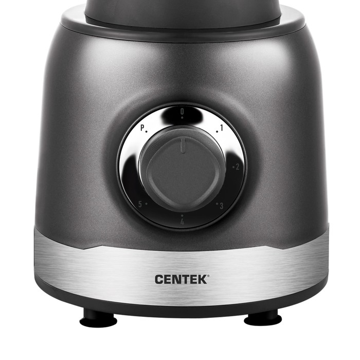 Блендер Centek CT-1326, стационарный, 600Вт, 1.5 л, 5 скорости+импульс.режим, стакан, серый - фото 51331399