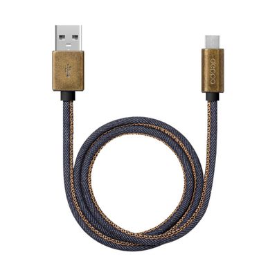 Кабель Deppa (72276) USB - micro USB, синий 1,2 м джинса