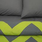 Постельное бельё евро «Этель. зелёный шеврон», поплин - Фото 4