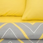 Постельное бельё дуэт «Этель. Жёлто-серые зигзаги», поплин - Фото 4